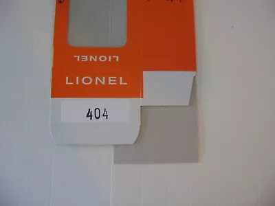 Lionel 404 Licensed Reproduction  Budd Car Window  Box • $10.95