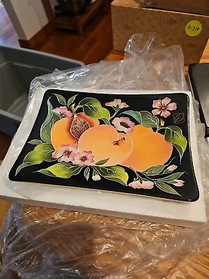 NEW J McCall Signed Icing On The Cake Blue Sky Apples & Blossoms Tray-2004 321 • $47.49