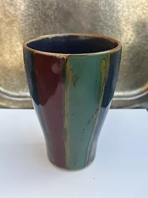 Vintage Dartington Studio Art Pottery Vase Janice Tchalenko? 6”/15.5cm Glazed • £45