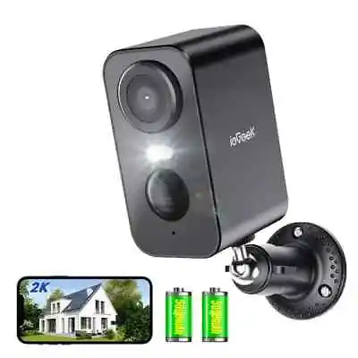 IeGeek Outdoor Battery WiFi Security Camera Colour Night Vision Home CCTV System • £35.19
