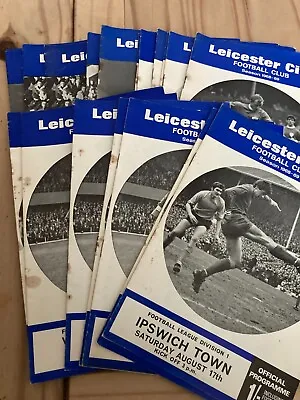 Leicester City HOME Programmes 1968/69 1969/70 League + Cup • £2