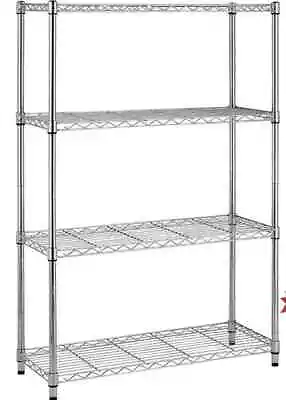 4 Shelf Wire Shelving Unit Garage NSF Wire Shelf Metal Storage Shelves Heavy Dut • $70.90