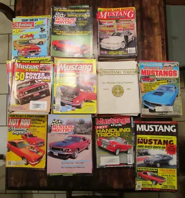 Lot Of 12 Vintage 1980's 1990's 2000's Magazines Mustang Monthly Times & Fords • $23