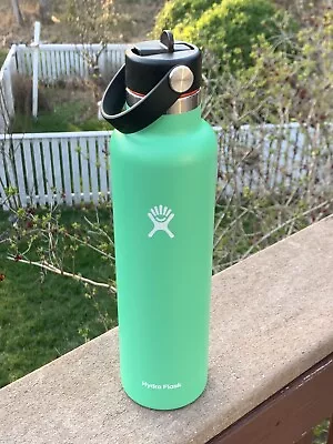 Hydro Flask Standard Mouth Insulated Bottle With Flex Straw Cap - 24 Oz. Mint • $15