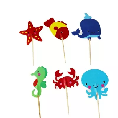  24 PCS Party Birthday Toppers For Cakes Decorating Tool Supplies Hat • £6.75
