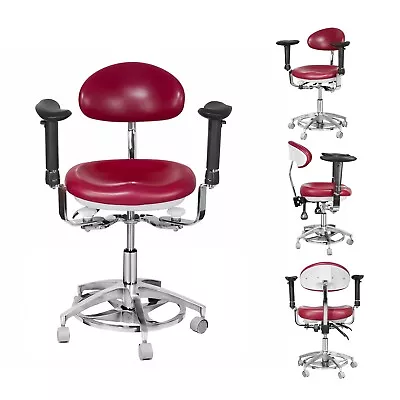 Dental Medical Ergonomic Dynamic Microscope Chair Foot Controlled Purplish Red • $560.49