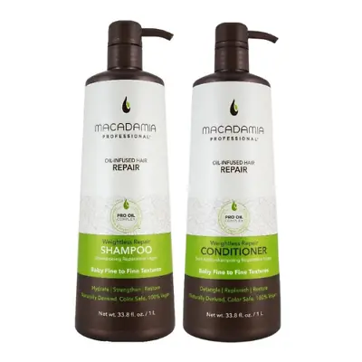 Macadamia Professional Weightless Repair Shampoo/Conditioner 1000ml - Fine Hair • £26.50
