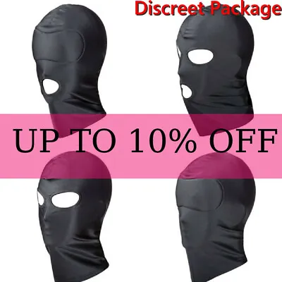 £3.83 • Buy Fetish Open Mouth Hood Slave Face Mask Head Bondage Adult Cosplay Gimp Mask BDSM