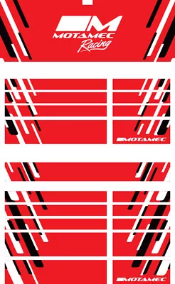 Motamec PRO94 Tool Chest Racing Red Magnetic Sticker Decal Set • $120.01