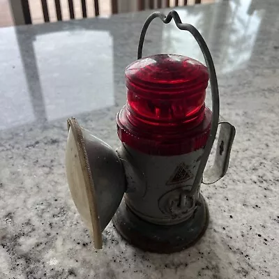 Antique Railroad Lantern Lamp Delta Electric Company Rare Red Top Train Light • $16.99