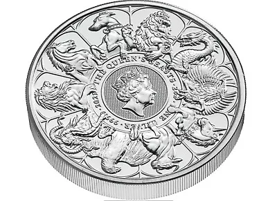 2021 Queen's Beast  Completer 2oz  Silver Coin In Capsule. Minor Milk Spotting • $144.99