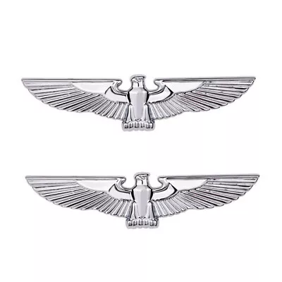 2pcs Car Body Side Door Fender Rear Truck Silver Falcon Emblem Badge 3D Sticker • $24.47