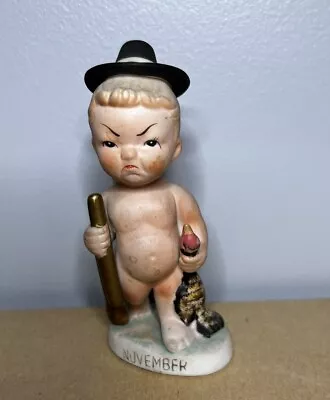 Lefton November Angel Thanksgiving  Cherub Pilgrim Figurine 1957 Vintage • $25