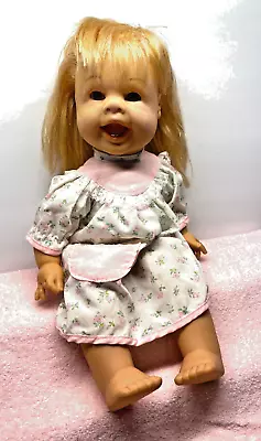 Vintage Famosa Expressions Doll Vinyl Cloth Doll 15  Push Stomach Mouth Opens • $19.95