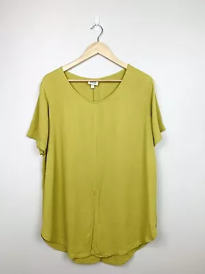 Zulu & Zephyr  Yellow Green Loose Handmade Top Blouse Size 10 • $29.75