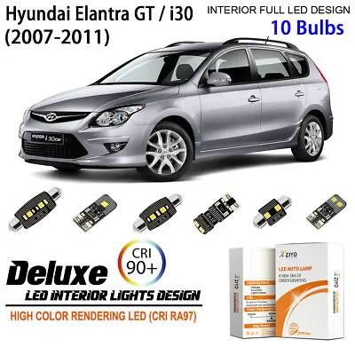 10 Bulbs Interior LED Light Kit For FD 2007-2011 Hyundai Elantra Touring / I30 • $18.90