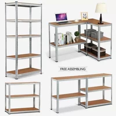 5 Tier Metal Deep Wide Garage Shelves Shelving Racking Storage 180x90x40cm/175KG • £22.25