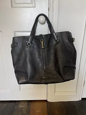 Stunning Coach Large Black Leather Oversized Weekend Tote Bag • £50