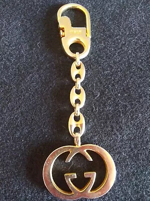 Authentic Gucci GG Logo Keychain Vintage Gold Plated • $180