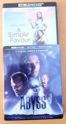 The Abyss 4k Blu Ray & A Simple Favour 4k . READ DESCRIPTION SEE PHOTOS PLEASE  • £28.99