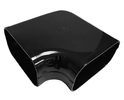 75mm 90 Degree Flat Bend Slimduct Trunking Black • £12.82