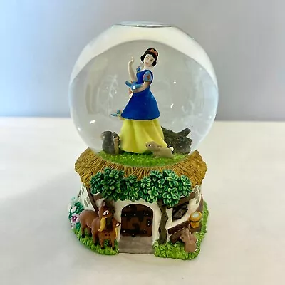 Disney Snow White Cottage Snow Globe  Whistle While You Work  Music Box Enesco • $50.80