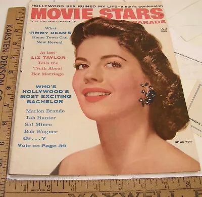 Aug 1956 Movie Stars Parade Natalie Wood James Dean Rock Hudson Kim Novak Gossip • $19.99