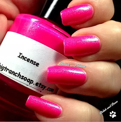  Neon Magenta Pink Nail Polish - Fluorescent Black Light - INCENSE - FREE SHIP • $14.50