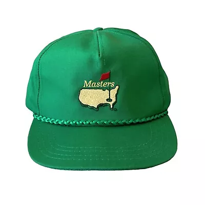 Vintage Augusta National Golf Shop The Masters Green Strapback Golf Rope Hat • $119.88