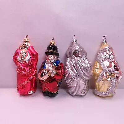 Blown Glass Ornament  A Christmas Carol  Lot Of 4 • $33.24