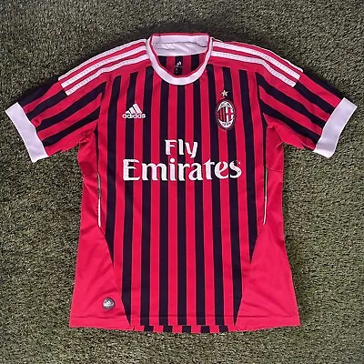 Adidas AC Milan Shirt 2011/12 Home Jersey Football Top Mens Small Serie A Italy • £29.99