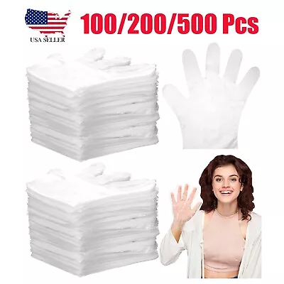 Disposable Gloves Clear Vinyl Exam Latex & Powder Free Glove Food Prep Safe • $6.99