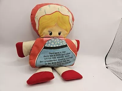 Vtg Dan Dee Little Red Riding Hood Plush Storybook Doll. Flip A Face 1977 Used • $8.75