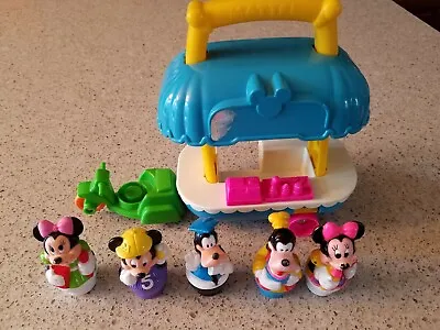 Disney Mickeytown Ice Cream Cart With Scooter And 5 Figures • £9.68