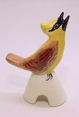 Vintage Pie Bird Vent * Mustard & Tan Arnel 'Cardinal' By Mary Cameron • $25