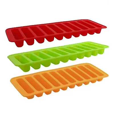 Ice Cube Trays Long Slim Sticks Fits Sports Water Bottle Mould Ice Cream Maker  • £3.99
