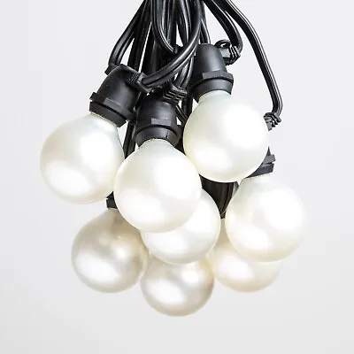 G50 White Pearl Globe C9 Commercial String Lights Black Wire 100' 50' 25' • $179.95