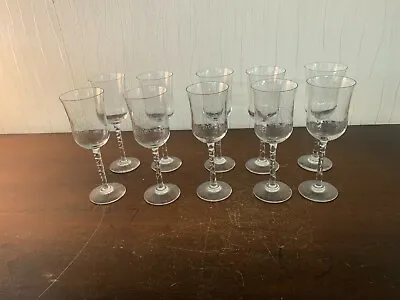 10 Glasses Wine Monogram Crystal (Price Per Unit) • $81.08