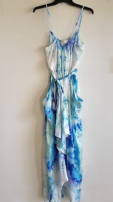 $30 • Buy Shimmer Maxi Multicolour Dress Cocktail Party Strappy Size 8