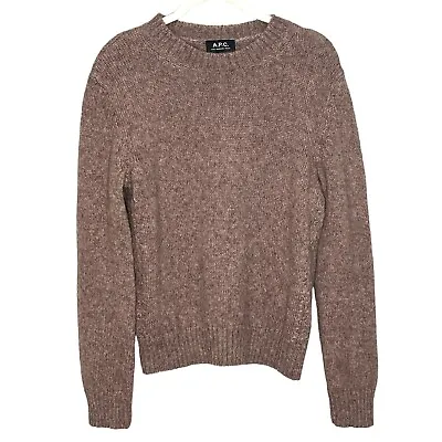 A.P.C Women Dusty Pink Knit Mohair Yak Wool Nylon Sweater Size Small • $65