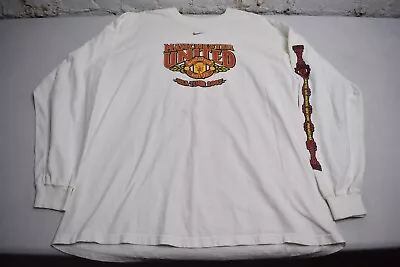 VTG Manchester United Center Check Team Nike USA Tour Black Soccer T-Shirt Sz L • $14.50