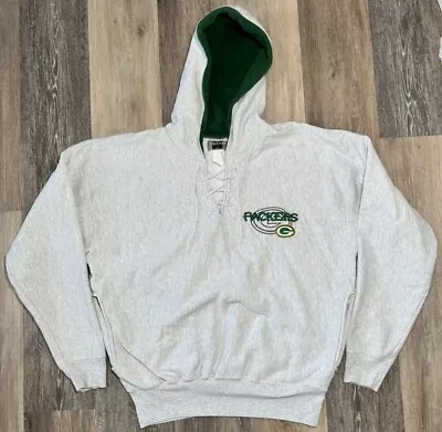 Vintage 90s Green Bay Packers Legends Athletic XXL 2XL Hooded Sweatshirt USA • $19.99