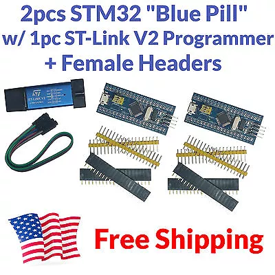 2pcs STM32F103C8T6 ARM STM32 Development Board Module Blue Pill + ST-Link V2 USA • $30.99