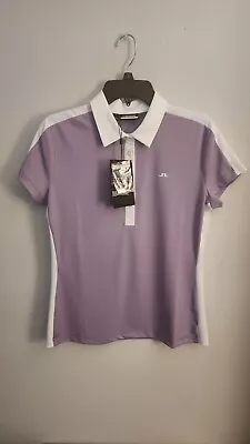 J. Lindeberg Jada Contrast Placket Short Sleeve Women's Polo Shirt (NWT) • $55