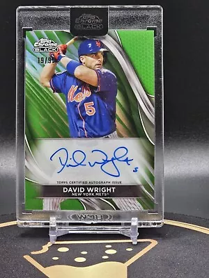2024 Topps Chrome Black Green David Wright Auto 63/99 New York Mets #CBA-DWR • $75