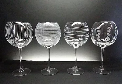 Mikasa Cheers .. Set Of 4 .. 22 Ounce Crystal Balloon Wine Goblets • $21.99