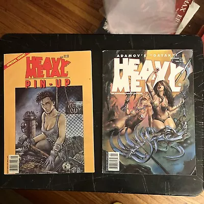 HEAVY METAL MAGAZINE LOT Of 2( PIN-UP June 94 & Sept 94) • $25