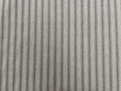 Linen Ticking Stripe Grey Beige  Curtain/Blind/Upholstery/Craft Fabric • £2.50