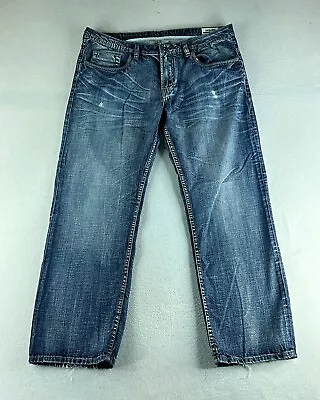 Buffalo David Bitton Driven Mens Jeans Blue Tag Size 38x30 (39x30) Straight • $18.78