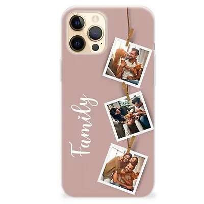 Personalised Phone Case Pastel Name Photo Pegs Cover IPhone 14 12 13 15 X 11 • £7.43